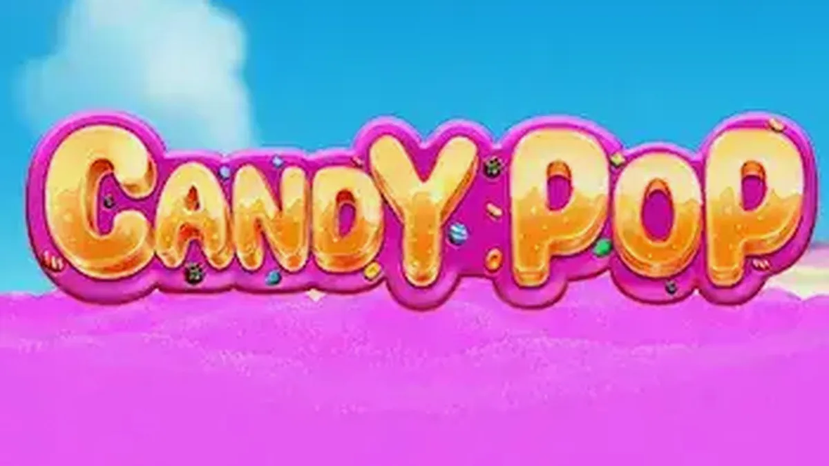 Interface colorida e vibrante do slot Candy Pop com símbolos de doces e interface de jogo