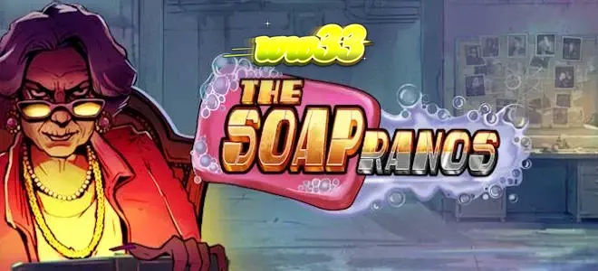 Interface visual e elementos temáticos do slot Soapranos